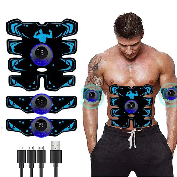 3-in-1 Wireless EMS Muscle Toner – USB Rechargeable & Arm Stimulator for Body Fitness