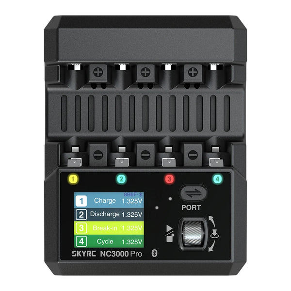 SkyRC NC3000 Pro NiMH NiCd Battery Charger PD/QC AA/AAA Smart Battery Charger 4-slot LED Screen APP Control Charger Discharger