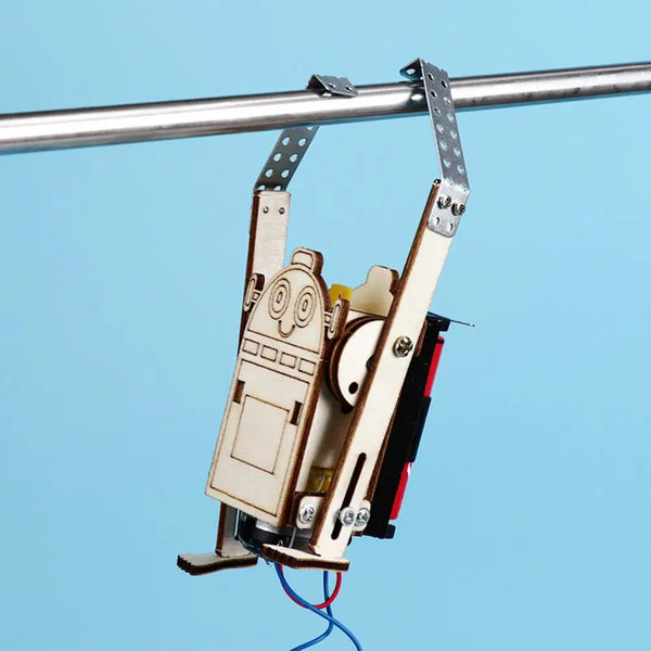 Electric Robot Rope Climbing Science Discovery Toys Rope Climbing Robot Model Kit Science Experiment Kit Adults Kids DIY Robot