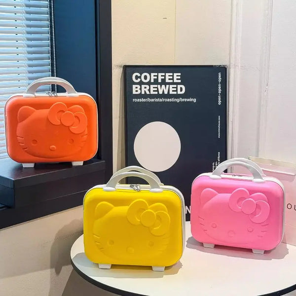 New Sanrio 14 Inch Suitcase Kt Kuromi Vanity Case Without Code Pp Case Cartoon Wedding Gift Storage Suitcase