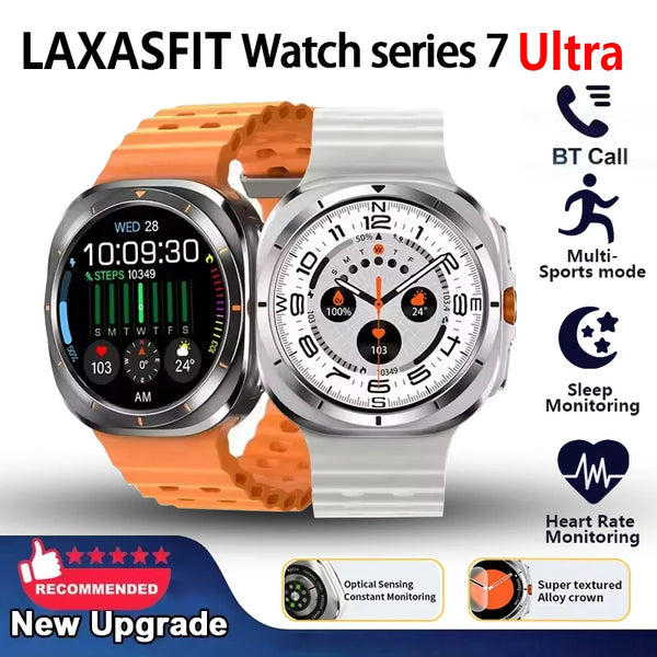 LAXASFIT Smart Watch 1.52-inch AMOLED Screen Bluetooth Talk Sports Fitness Smartwatch for Men Women Watch Holiday Gift