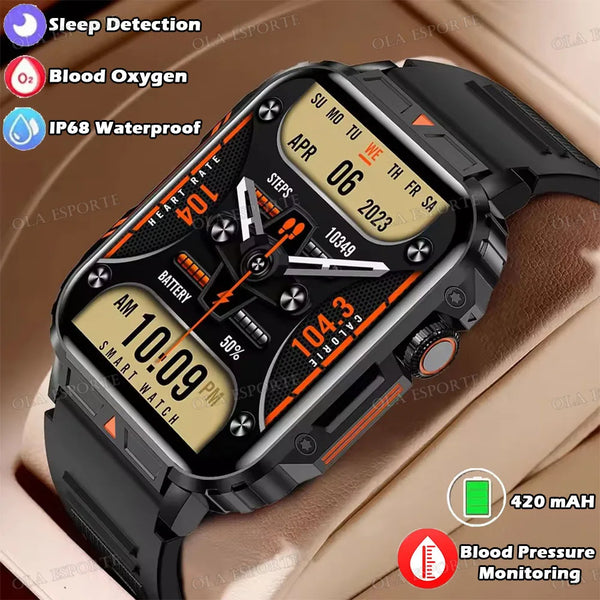 New Smartwatch 1.95 Inch Screen Health Monitoring Watches IP68 Waterproof Sport Fitness Smart Watch For Men Women Reloj Hombre