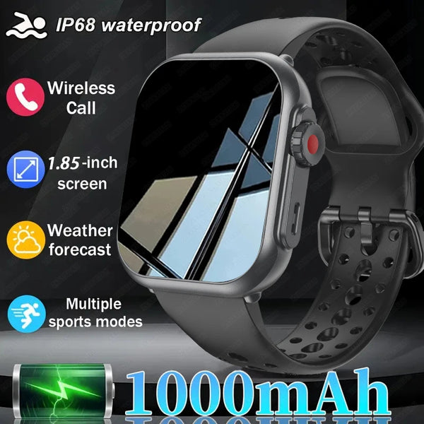 2025 New Smartwatch Men Women AMOLED 100+Sport 1000 mAh Battery Bluetooth Call GPS Track Waterproof Smart Watch For IOS Android