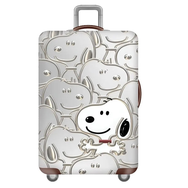 Snoopy Travel Suitcase Protective Cover Luggage Protective Cover Solid Color Suitable for 18-32 Inch Suitcases Travel Organizer