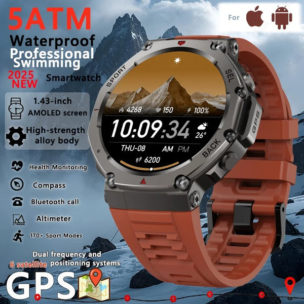 2025 New Smart Watch Explosion Pre 6 Satellite GPS + Waterproof Ultra Hardcore Compass Military Quality Outdoor Men Smart Watch