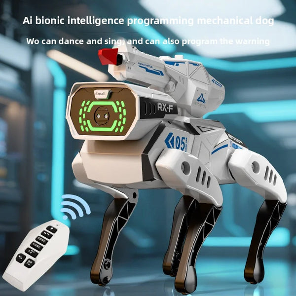 Remote-controlled stunt robot dog, electric children's toy, programmable for boys, can bark and move, AI intelligent simulation