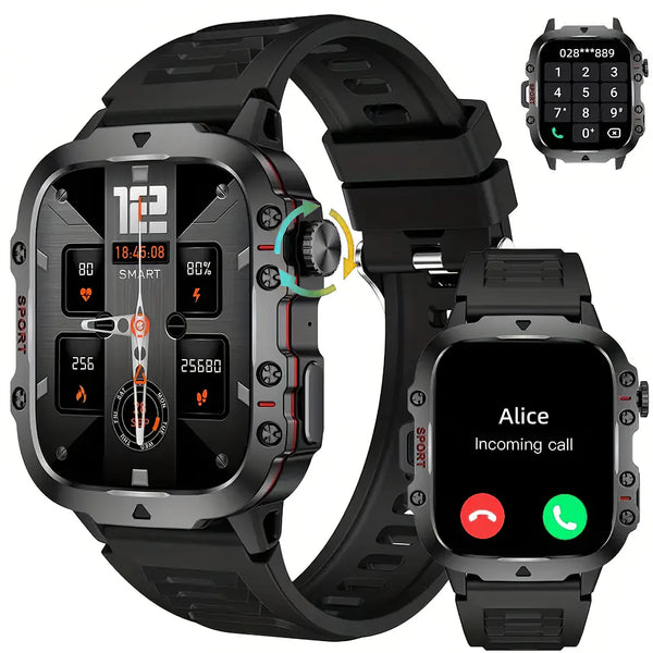 LIFEBEE QX11 Men's Outdoor Smart Watch,1.96-inch Ultra-HD Large Screen, Wireless Calling And Long Battery Life