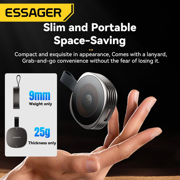 Essager Magnetic Wireless Charger for Apple Watch 8 7 6 5 4 3 2 SE Portable USB Type C Magnetic Fast Charger for iWatch Ultra